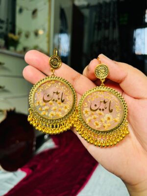 Resin Earings in transparent with white flowers|| Resin Jewellery