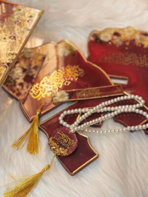 Quran Box set in Redish mehroon full set