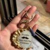 2.5 inches keychain double sided with picture and textmsg
