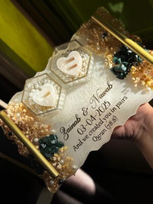 14 by 8 inches Resin Engagement tray with mongia color
