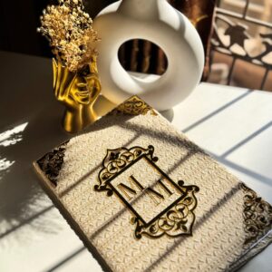 A4 size Mughal theme booklet in beidge and gold