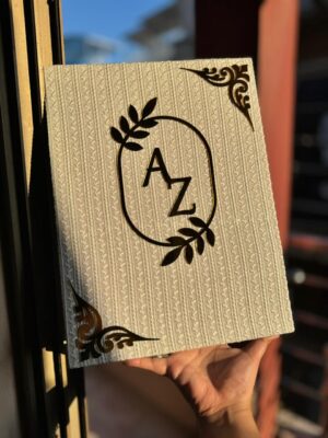 Booklet  In white & golden theme A3 size textured fabric