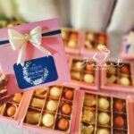  Mithai Boxes in Baby Pink (4 Partitions) Set Of 6pcs