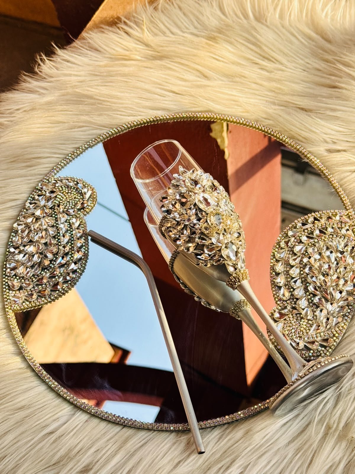 Golden Crystal Doodh Pilai Set