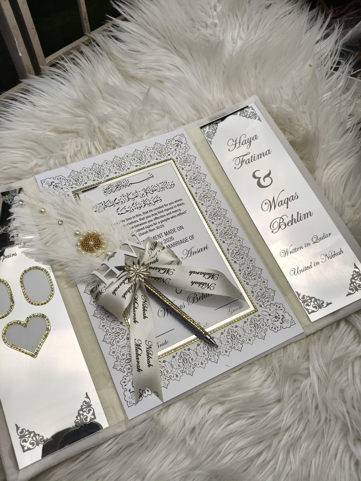 3 Layer Personalized Velvet Nikkah Booklet only